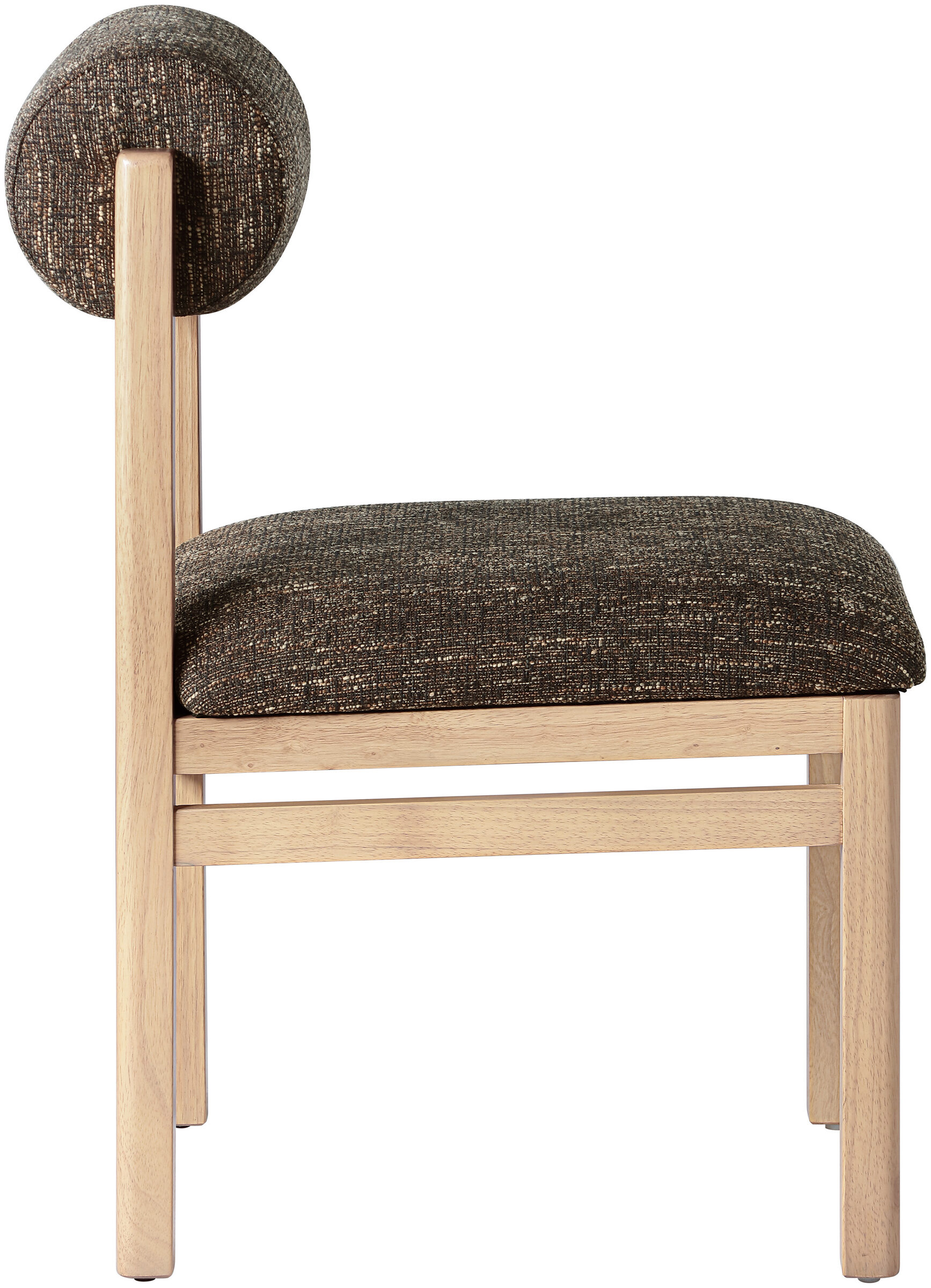Roundhill Linen Dining Chair with Natural Base