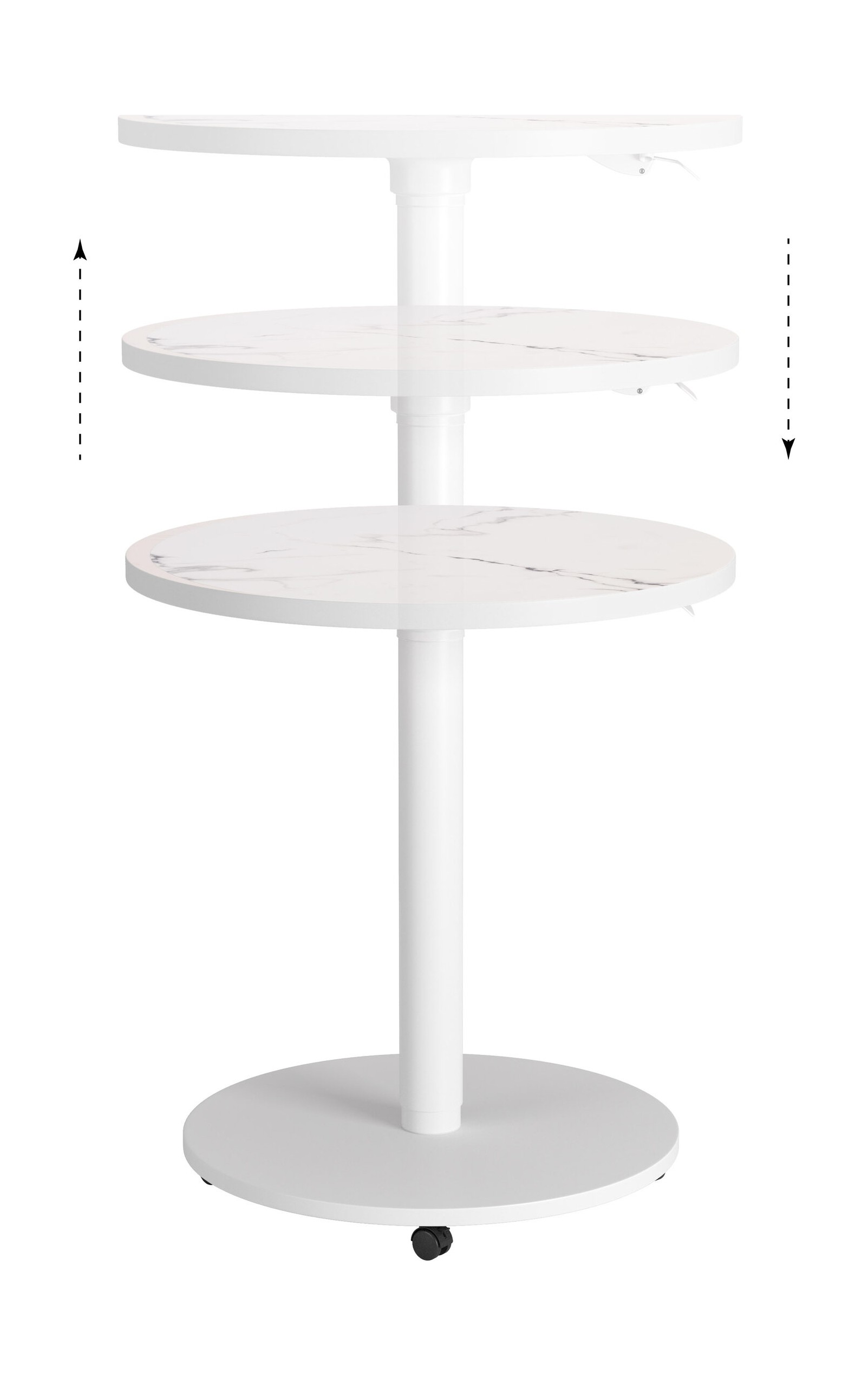 Mule Adjustable Round Bar Table with Casters