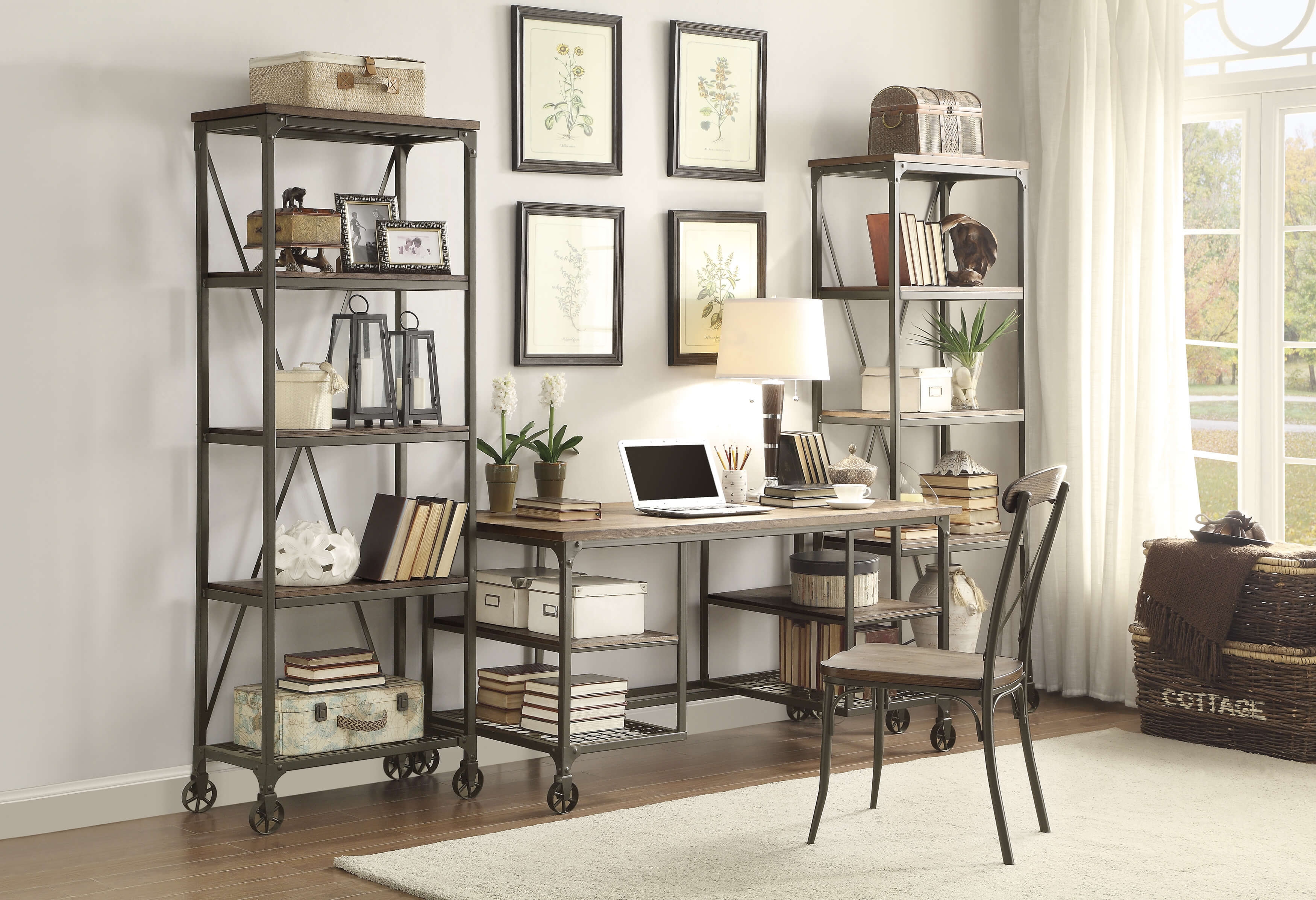 Millwood Industrial Wood Writing Desk