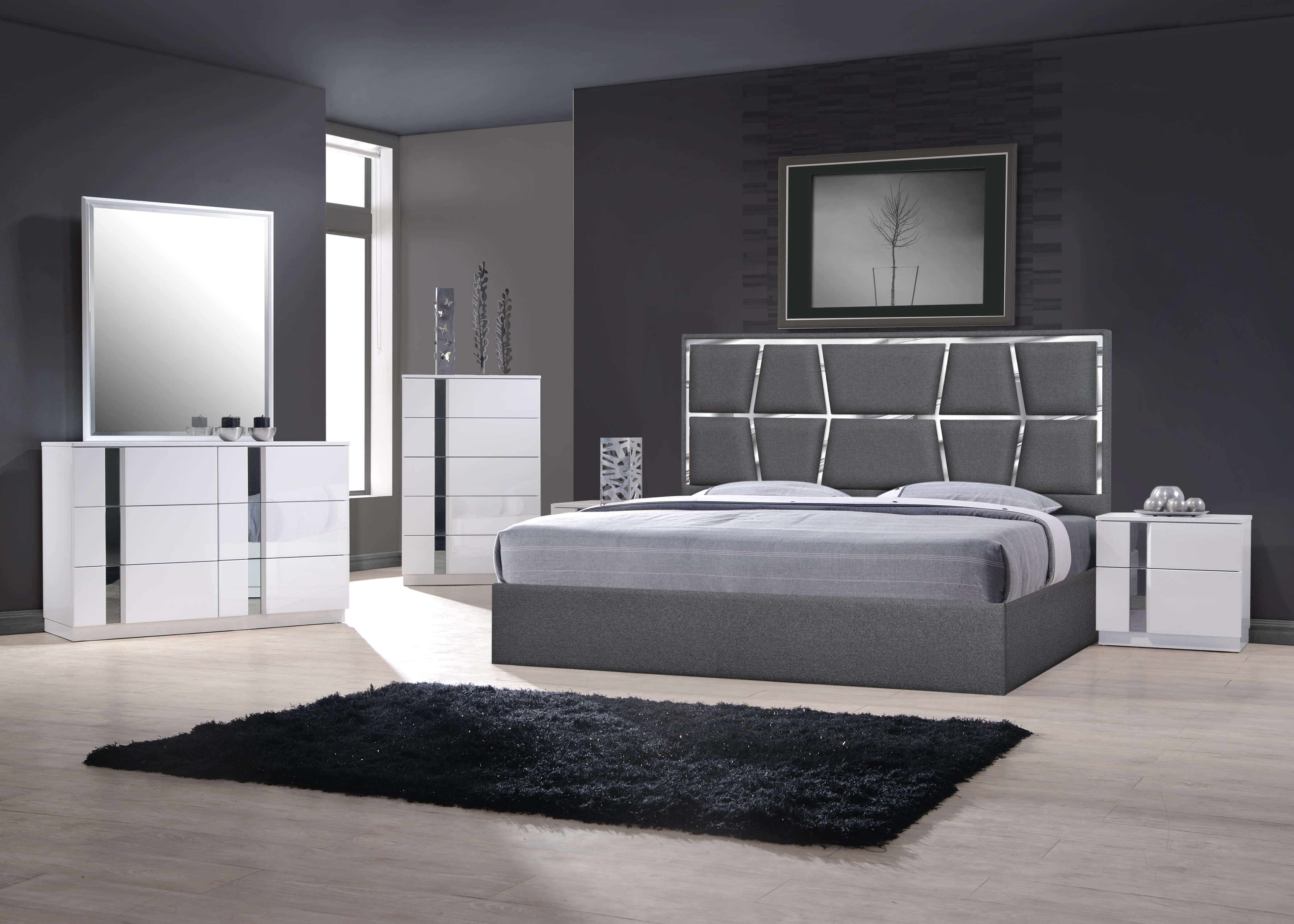 Degas/Palermo Fabric Platform Bedroom Set