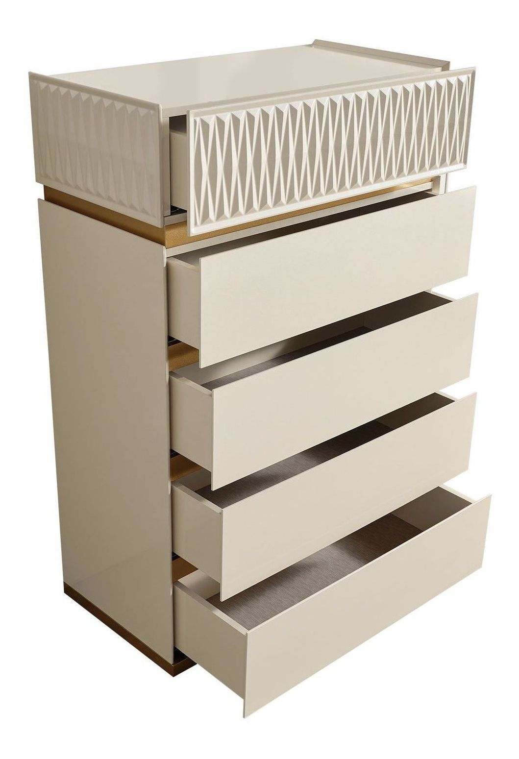 Delfano 5-Drawer Wood Veneer Chest