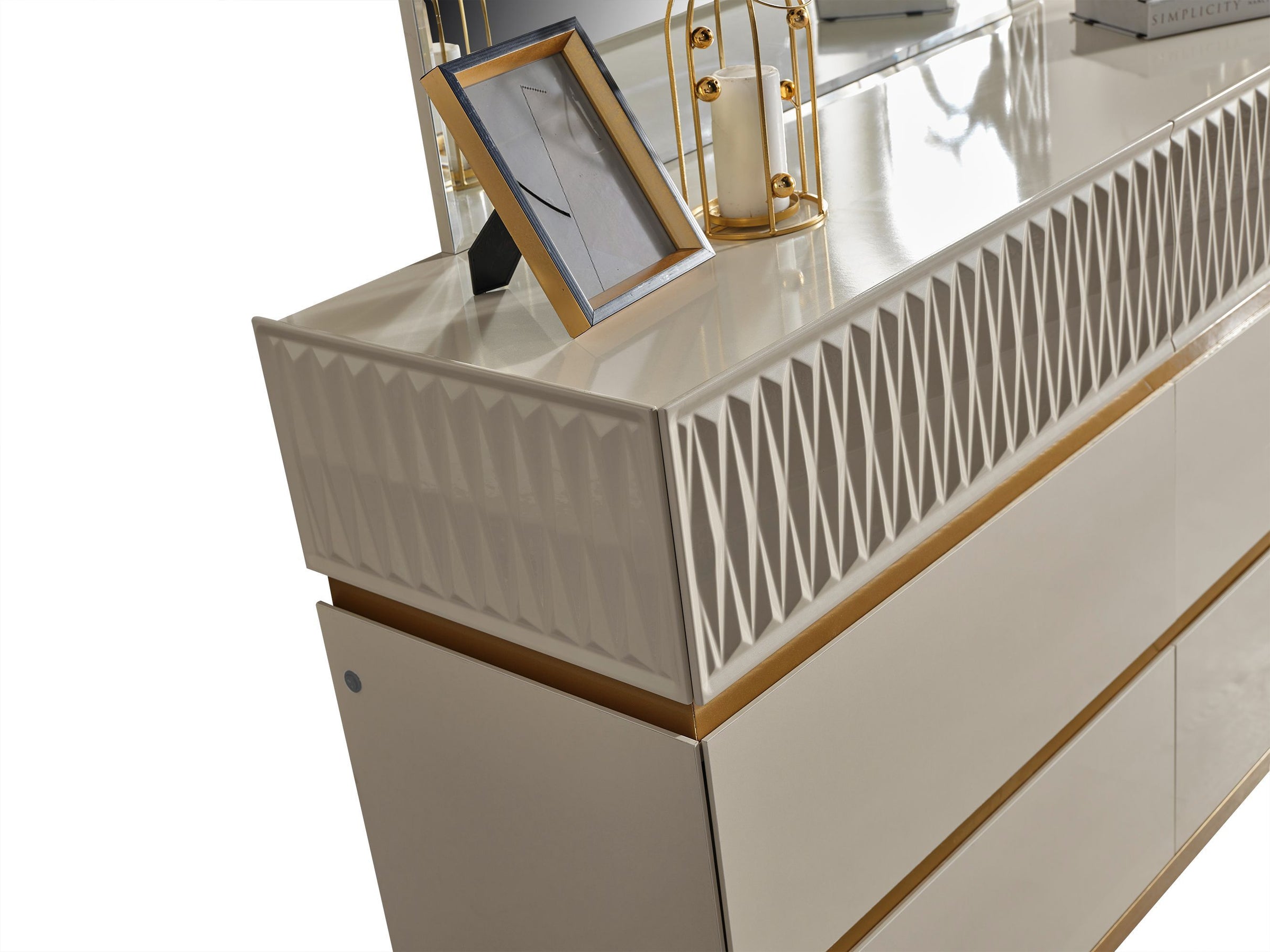 Delfano 6-Drawer Wood Veneer Dresser