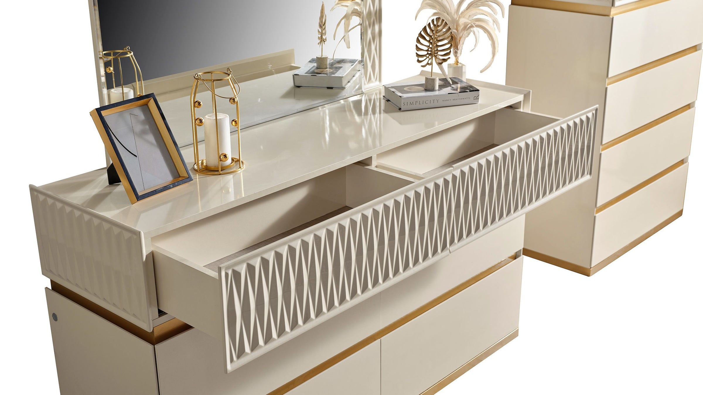 Delfano 6-Drawer Wood Veneer Dresser