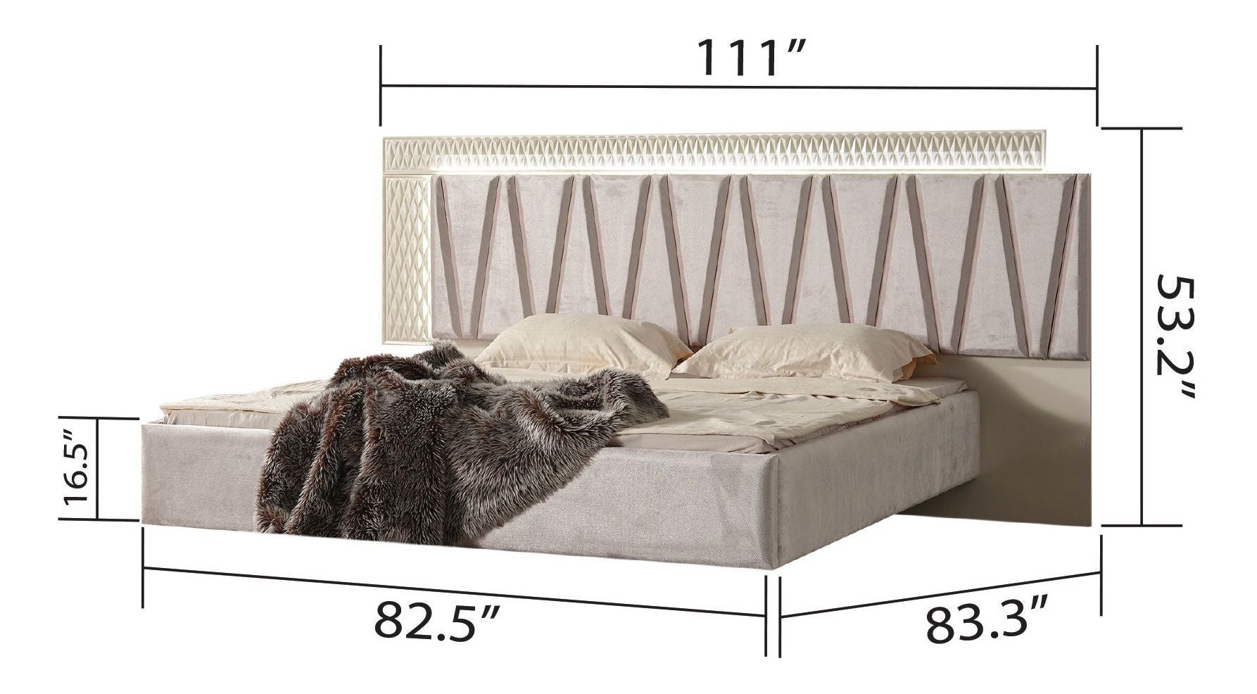 Delfano King Size Bed
