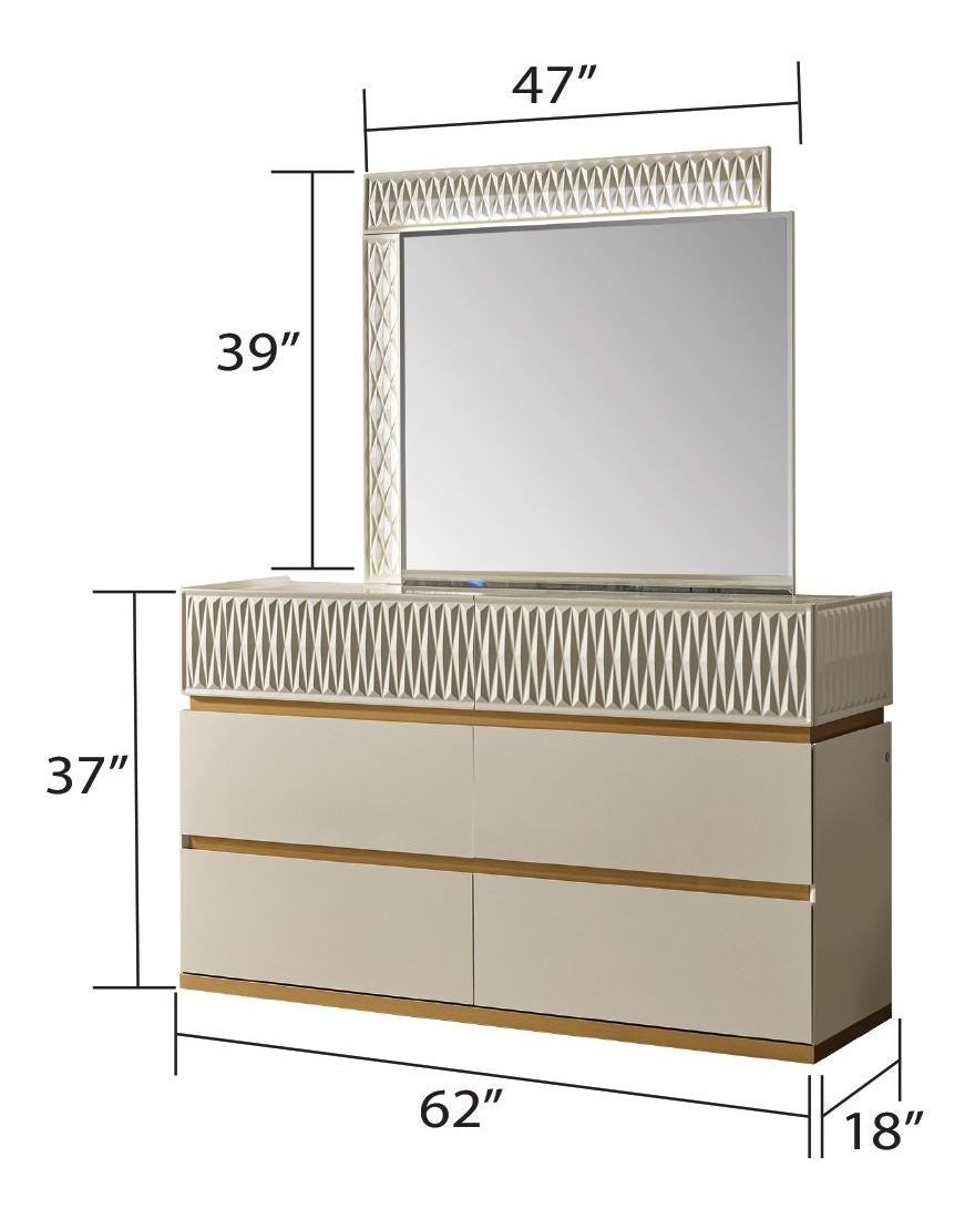 Delfano Wood Veneer Rectangular Mirror