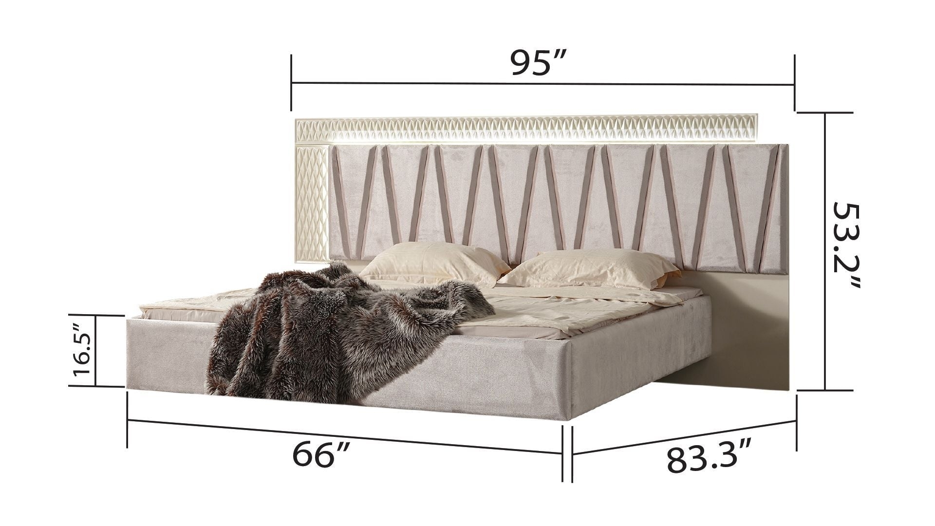 Delfano Wood Veneer Bedroom Set
