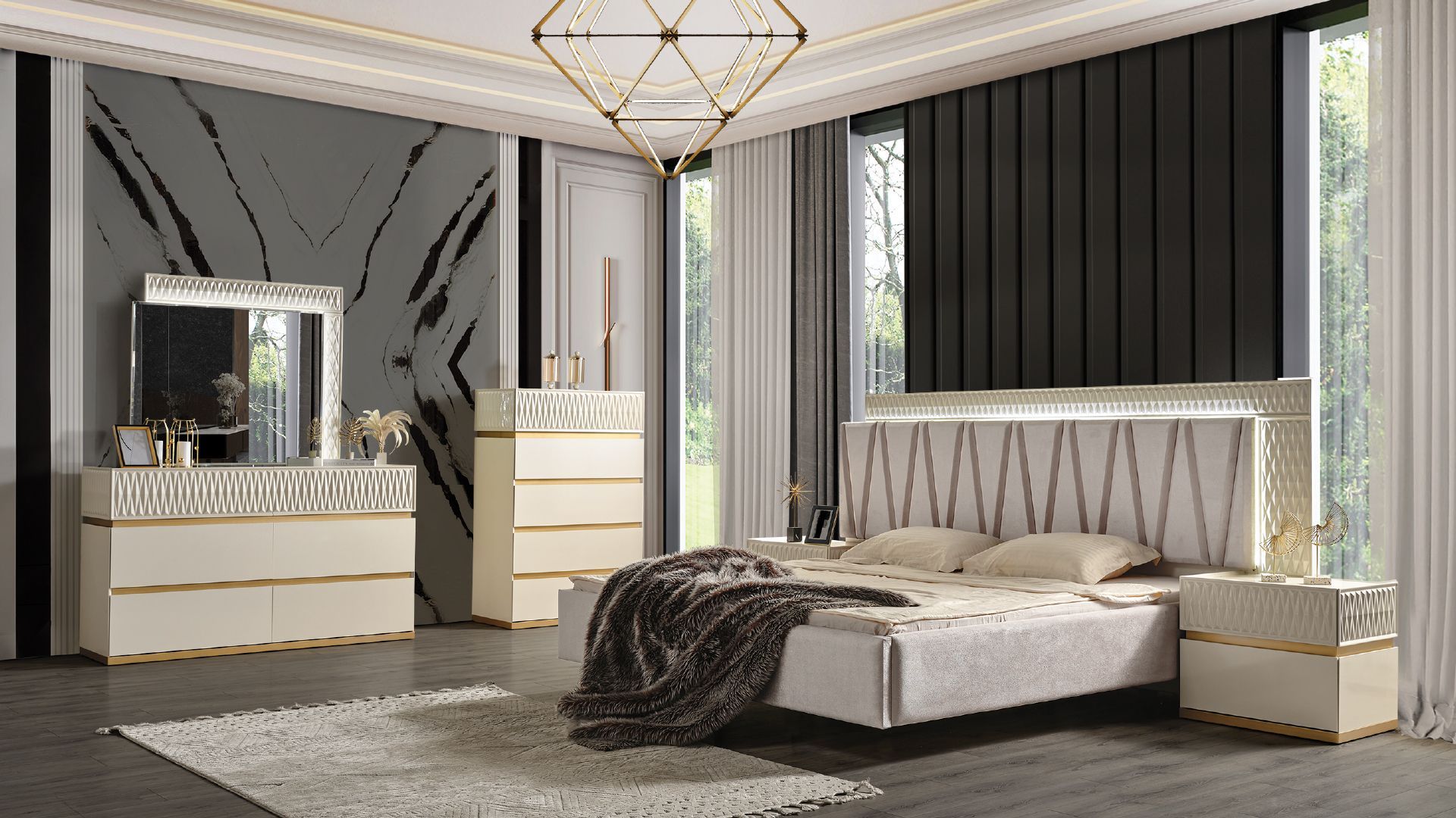 Delfano Queen Size Bed