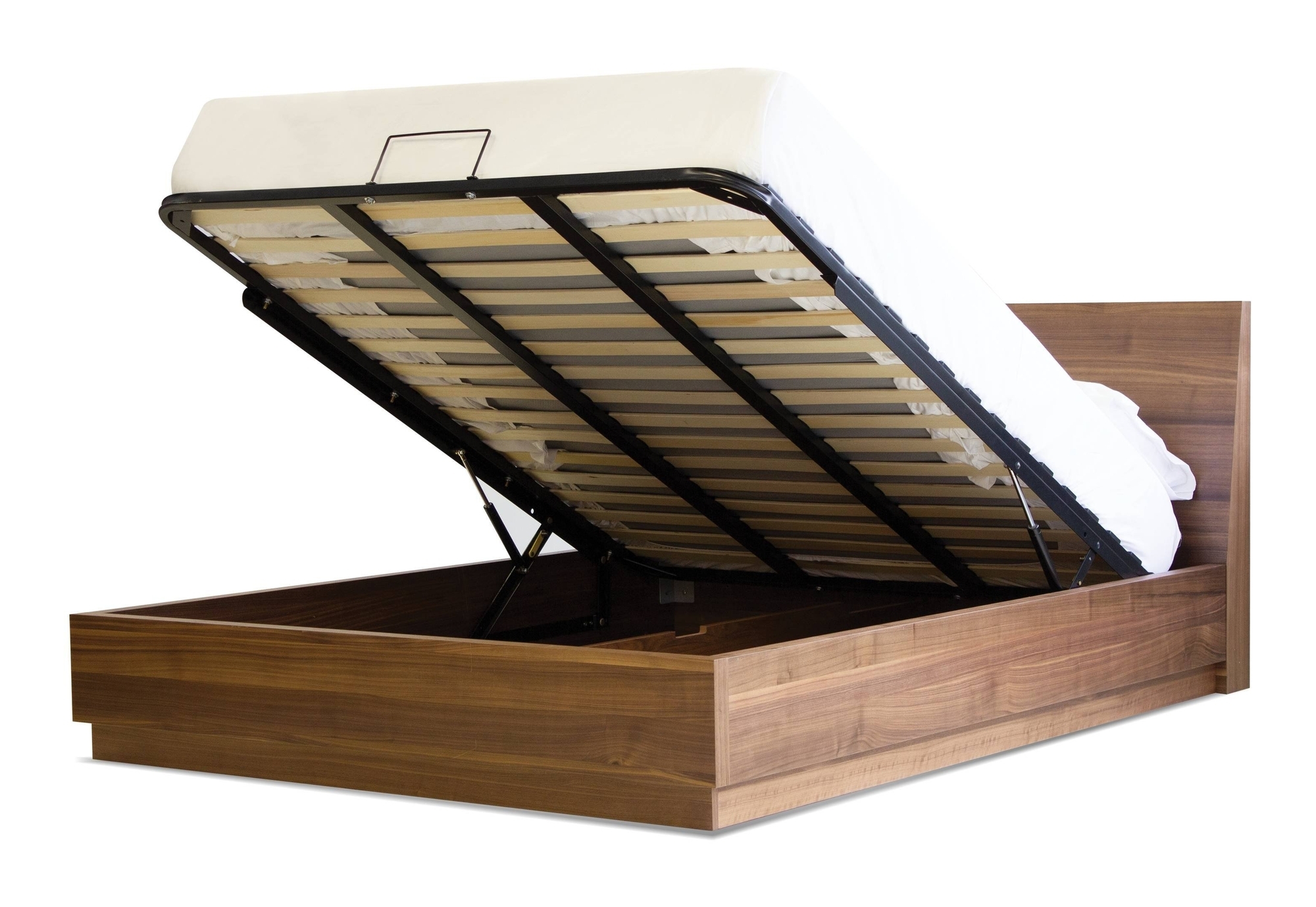 Della Storage Wood Veneer King Size Bed