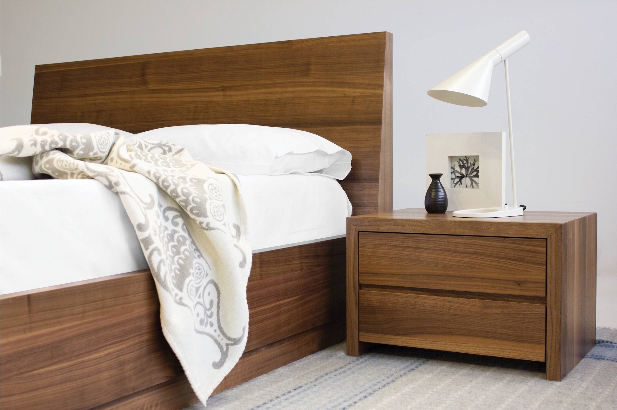 Della Storage Wood Veneer King Size Bed
