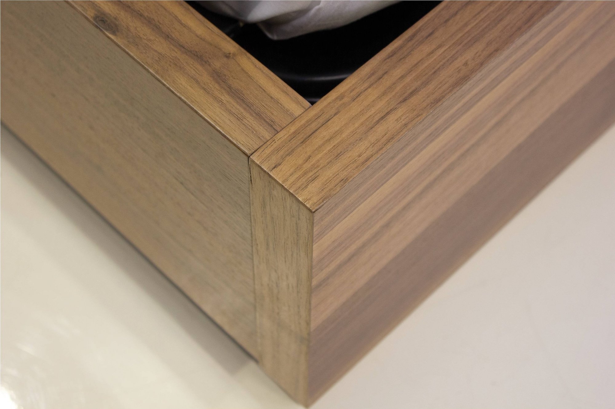 Della Storage Wood Veneer King Size Bed