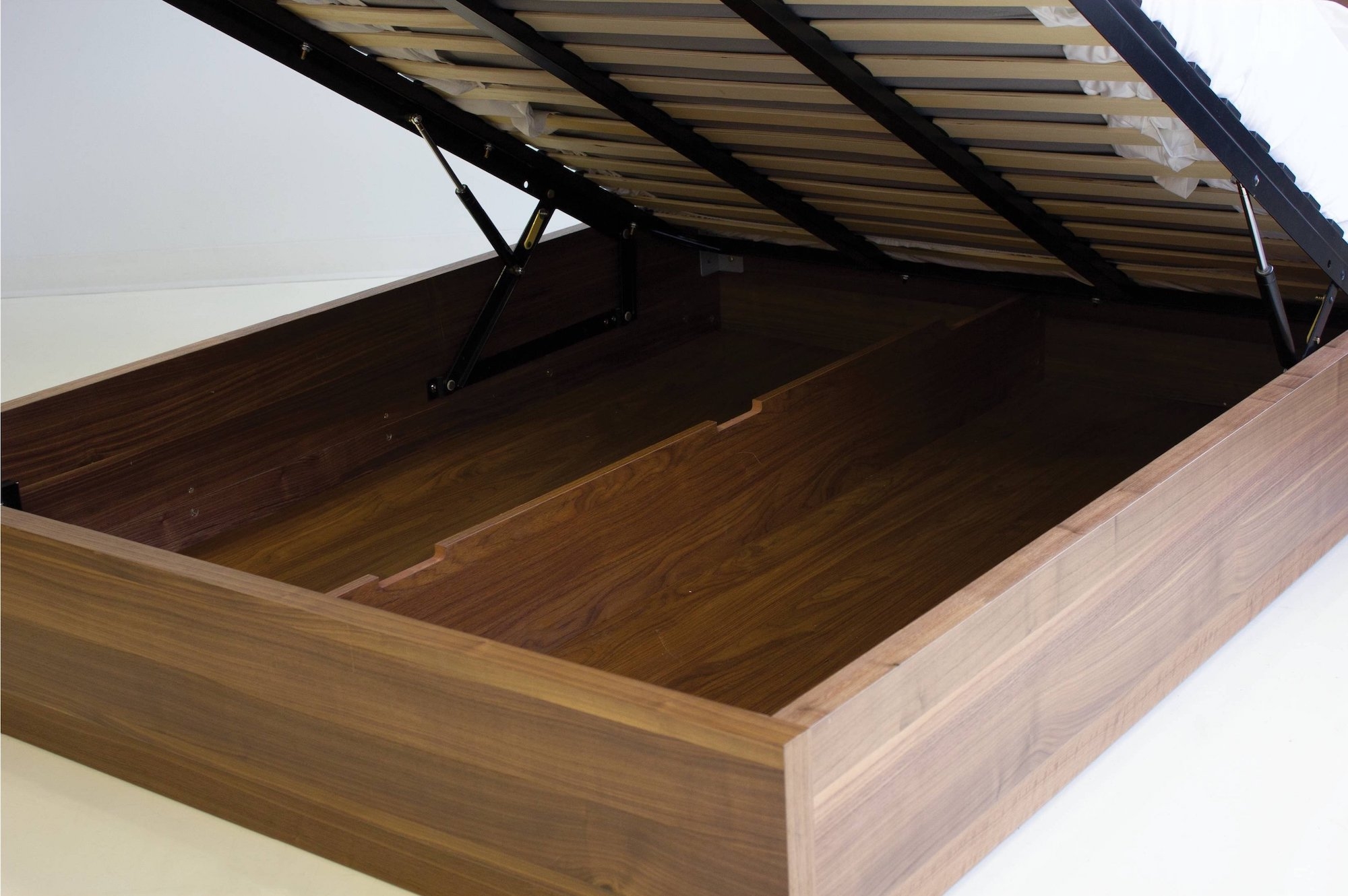Della Storage Wood Veneer Queen Size Bed