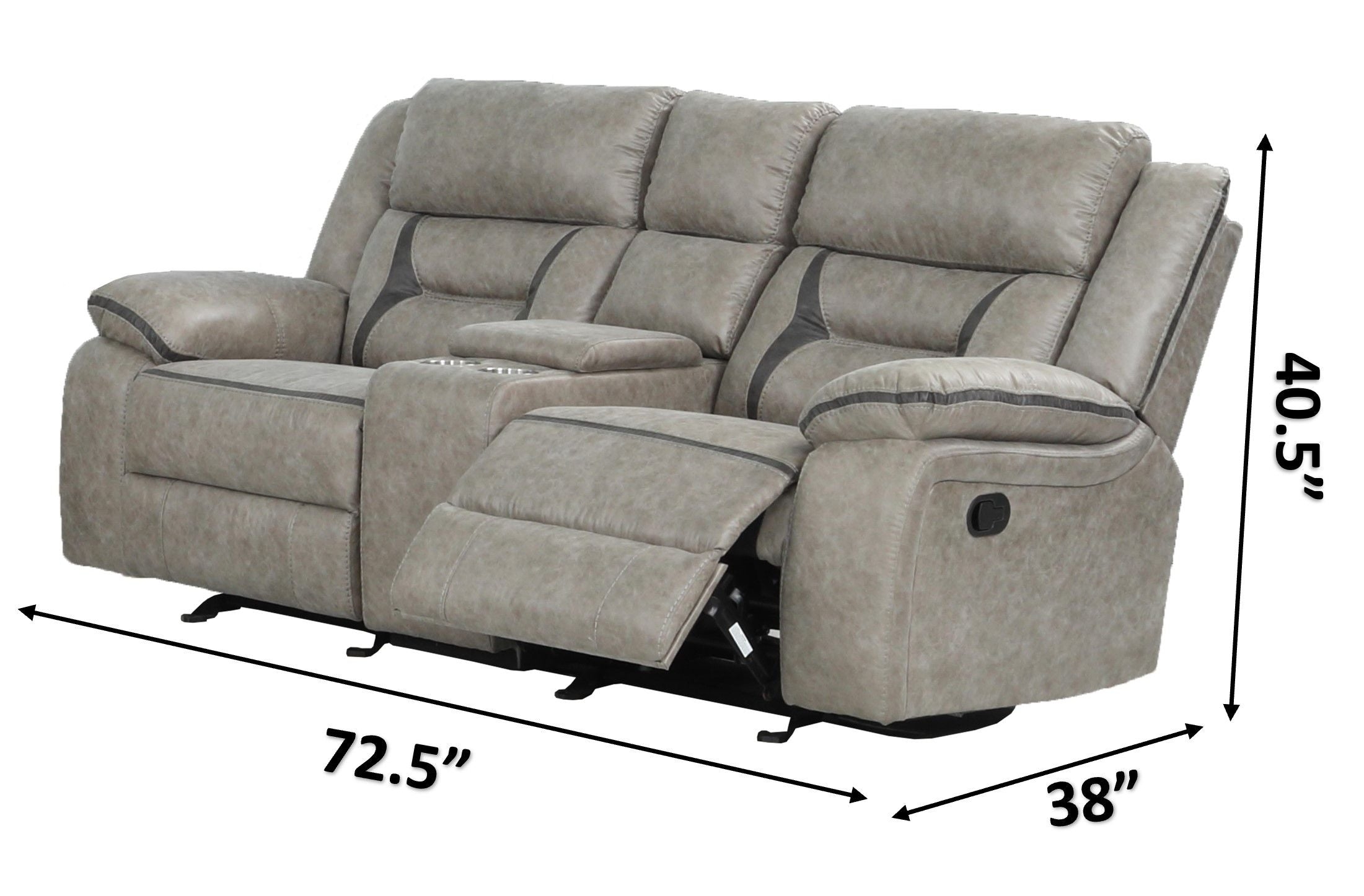 Denali Faux Leather Reclining Living Room Set