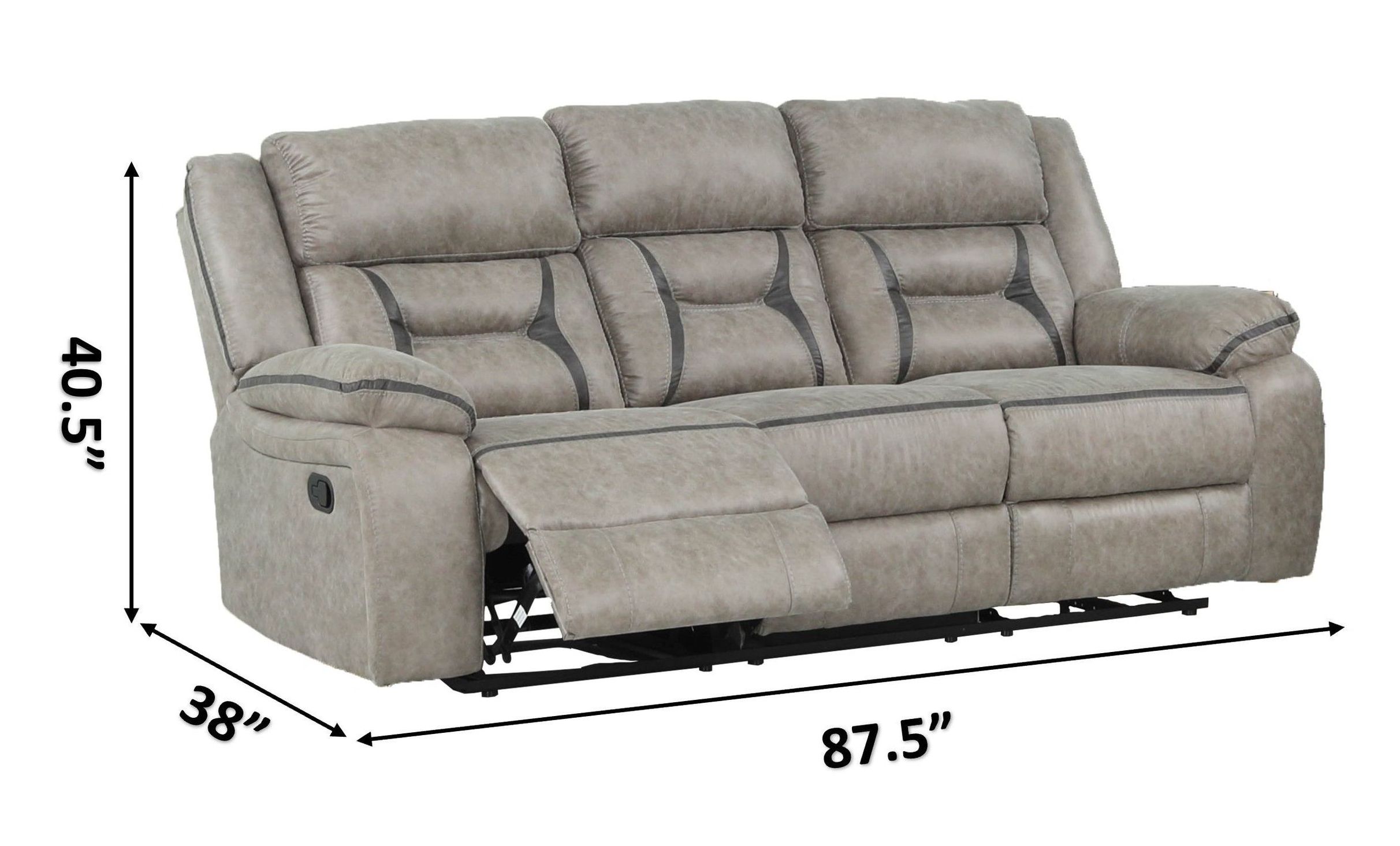 Denali Faux Leather Reclining Sofa