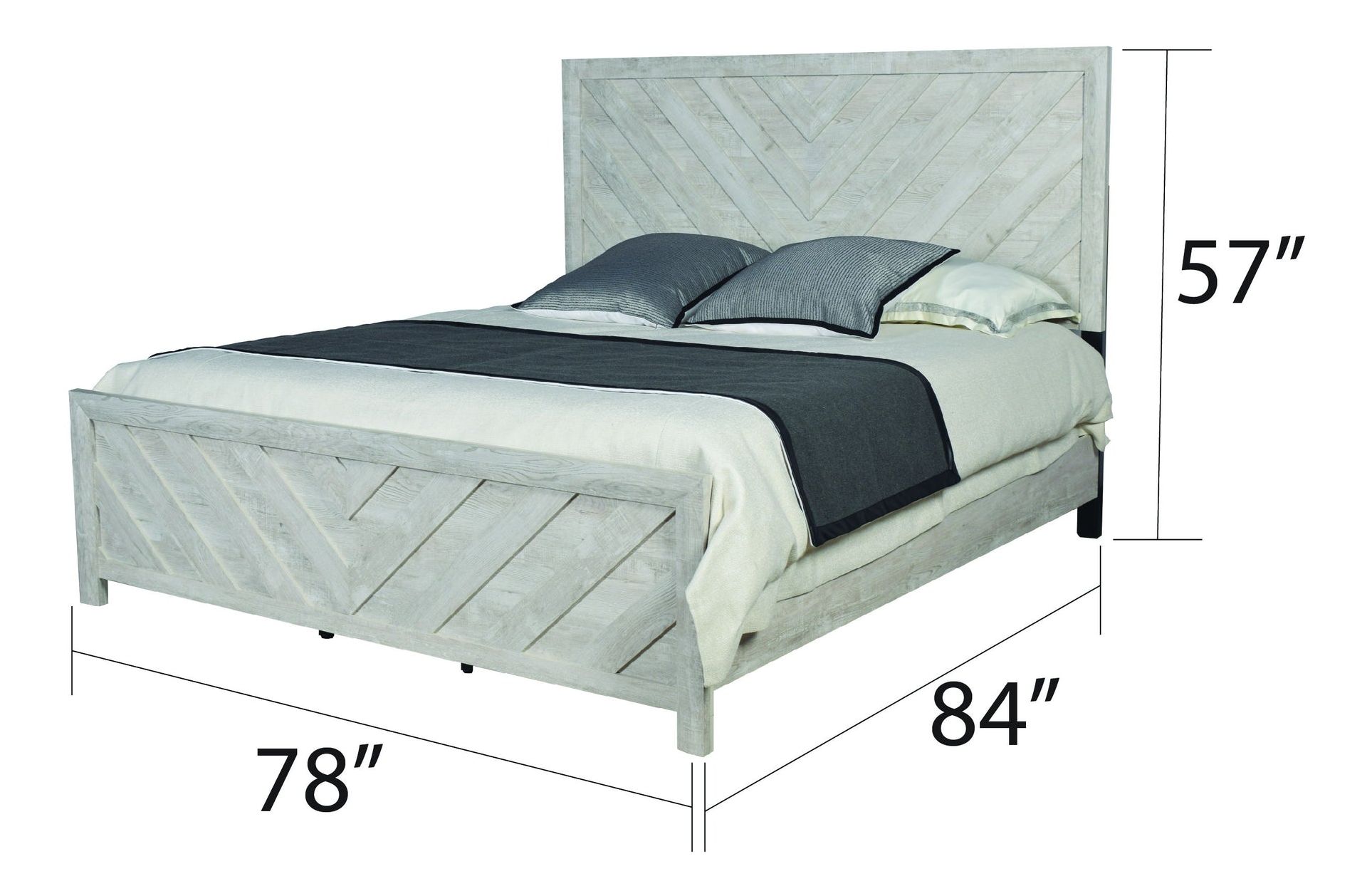 Denver Wood Veneer King Size Bed