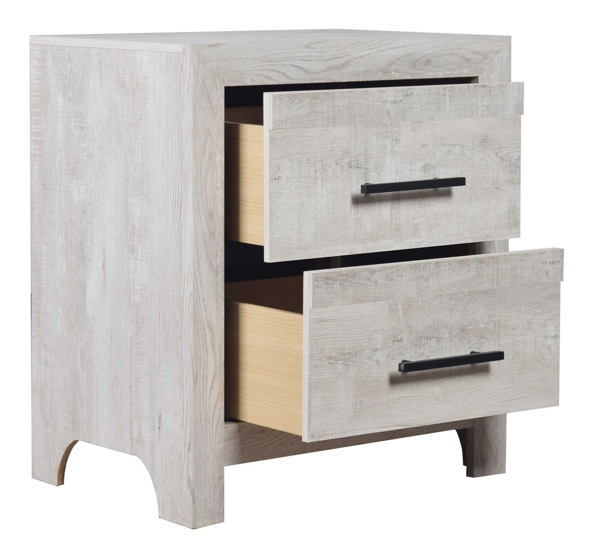 Denver 2-Drawer Wood Veneer Nightstand