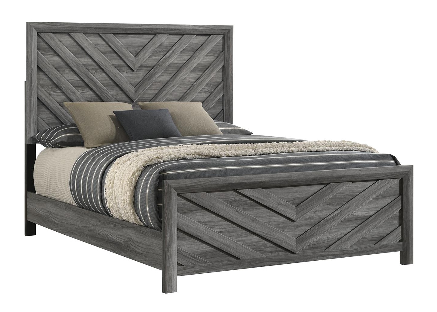 Denver Wood Veneer Full Size Bed