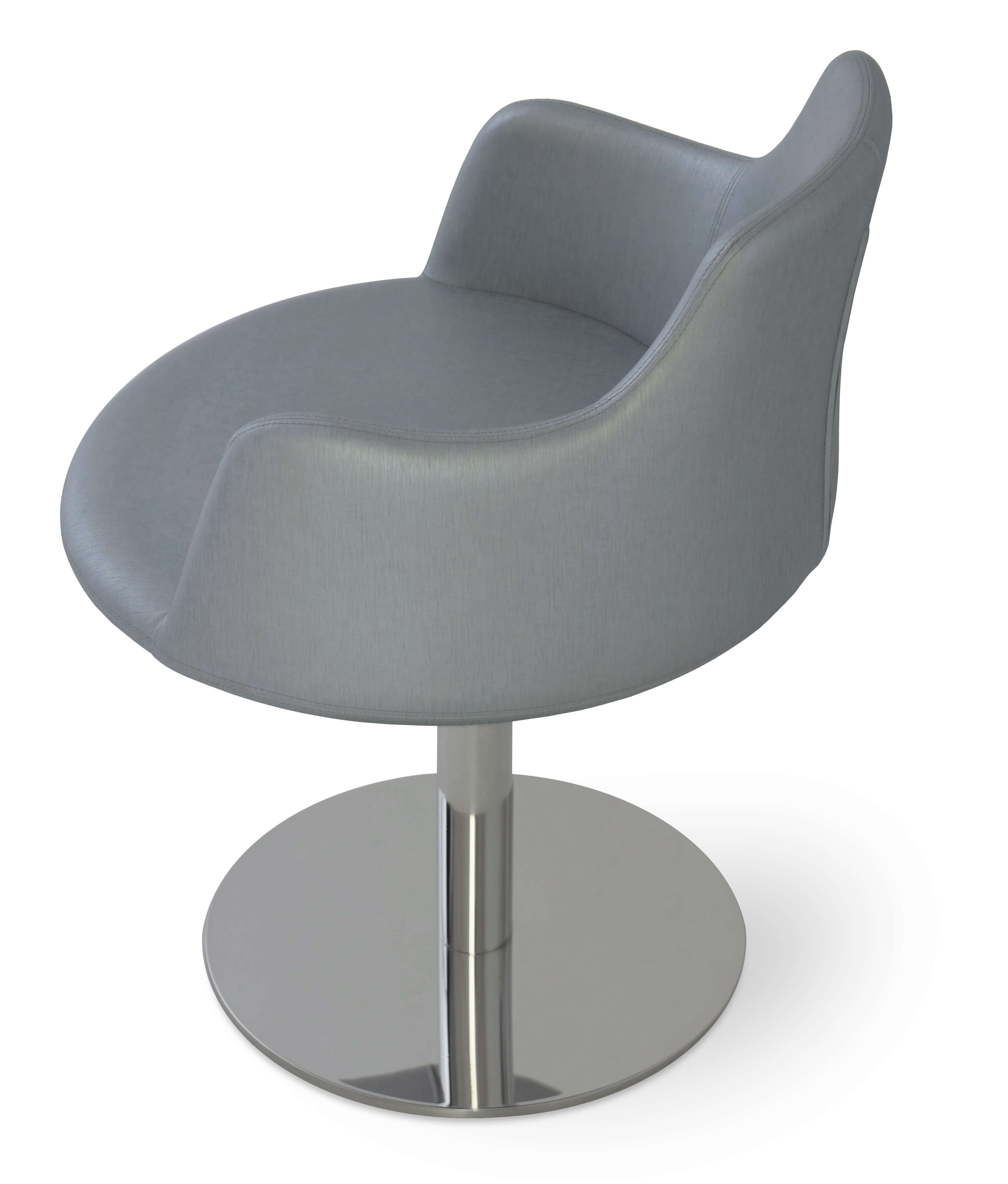Dervish Round Swivel Dining Chair