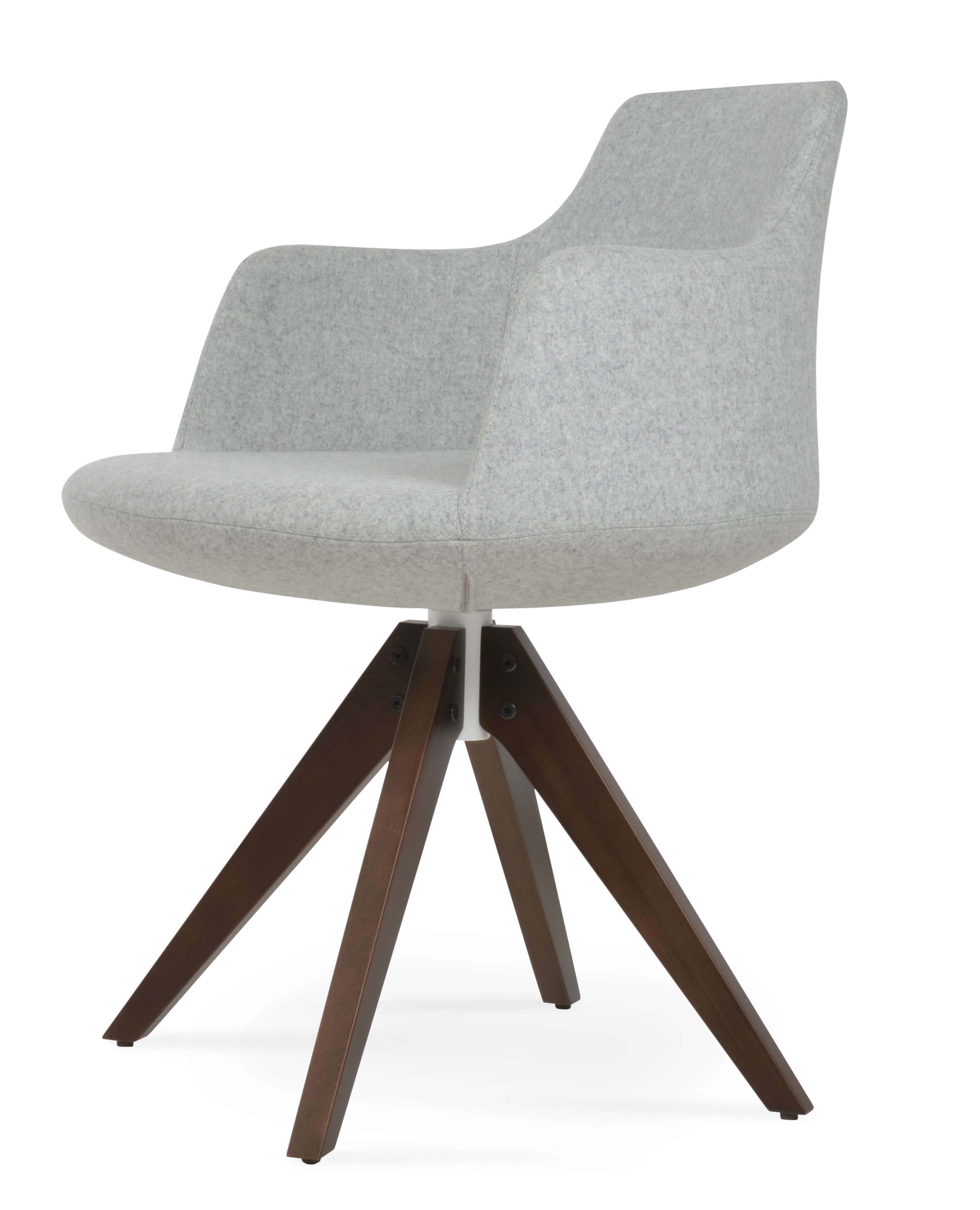 Dervish Swivel Dining Chair w/Pyramid Base