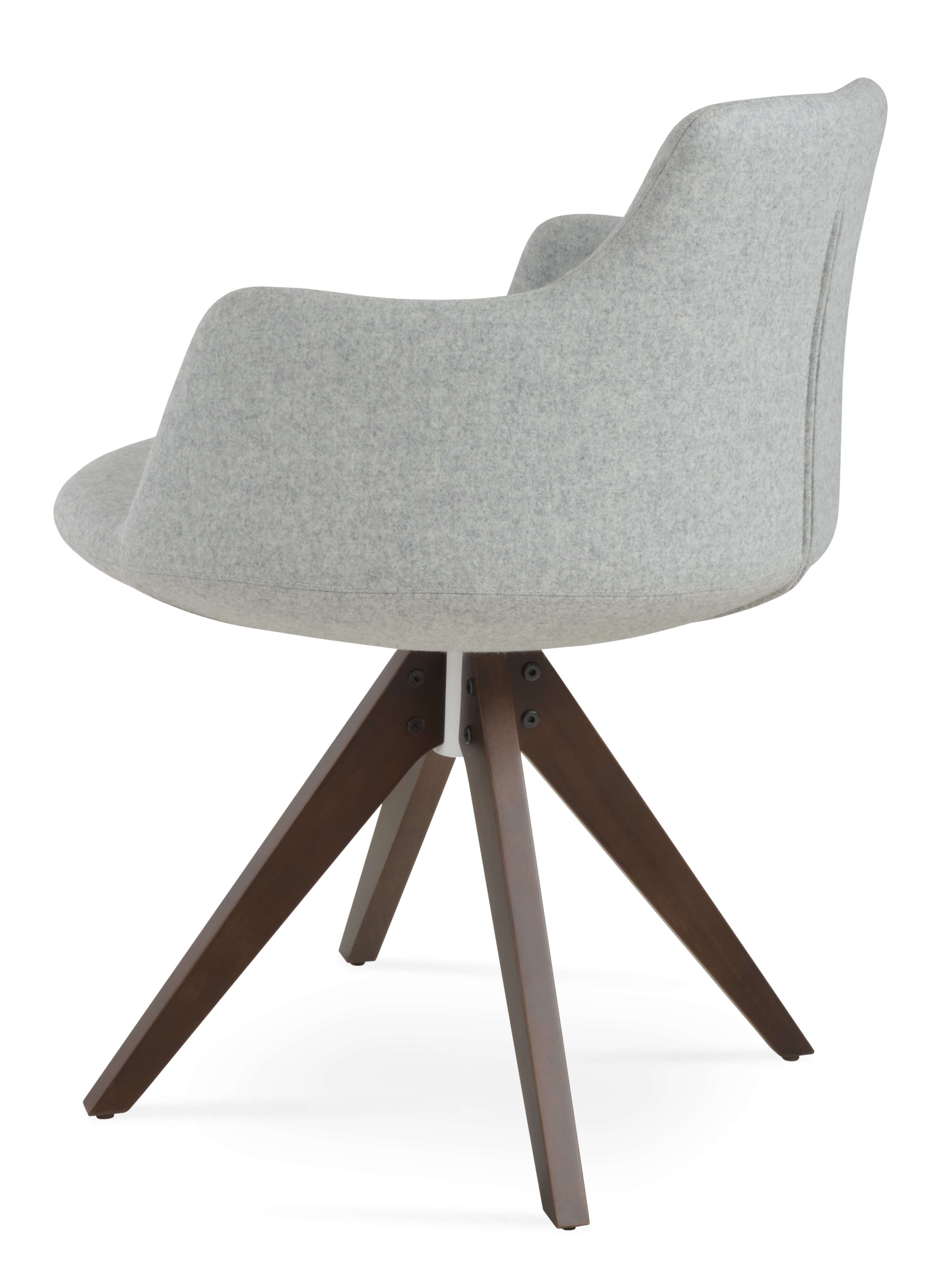Dervish Swivel Dining Chair w/Pyramid Base