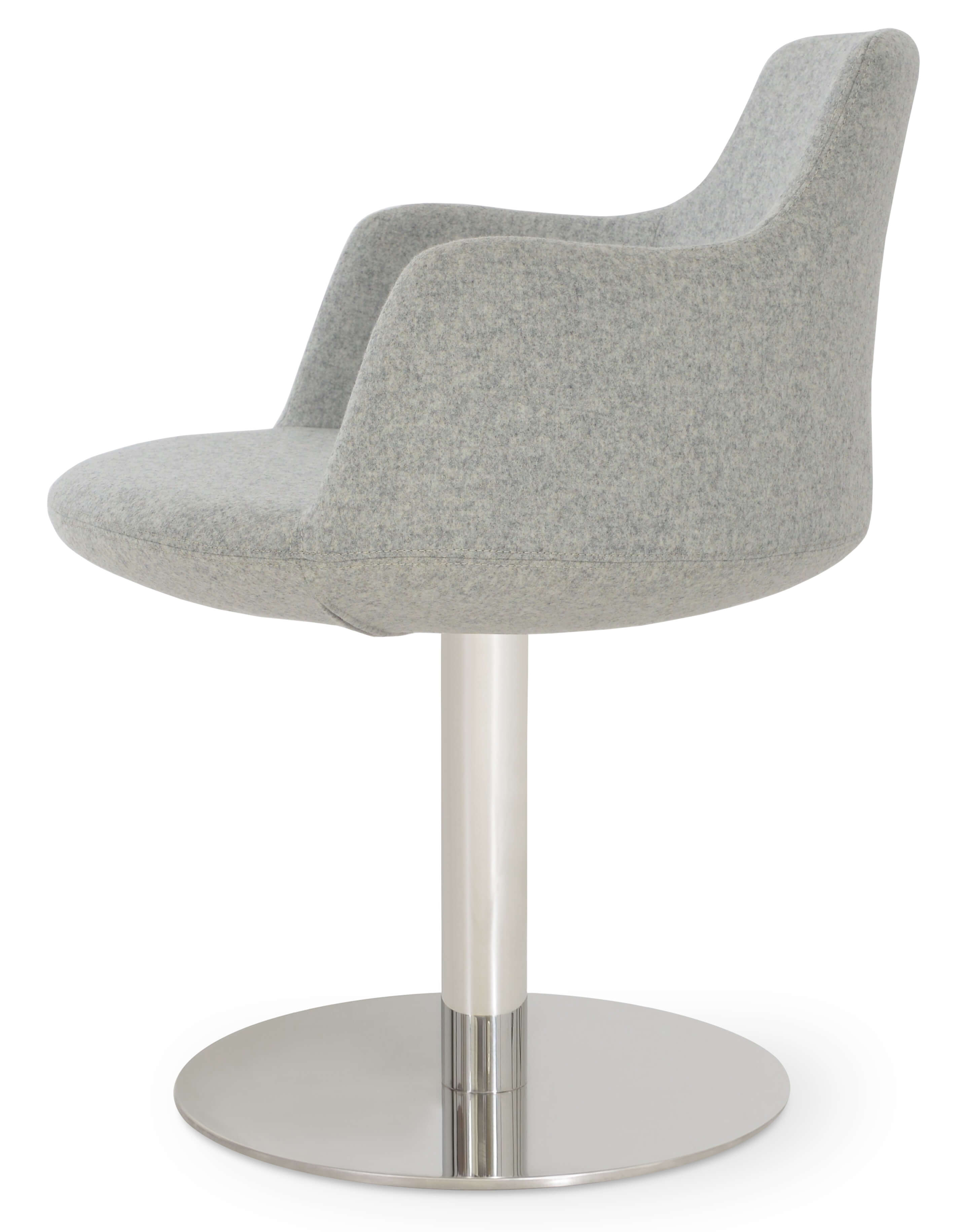 Dervish Round Swivel Dining Chair
