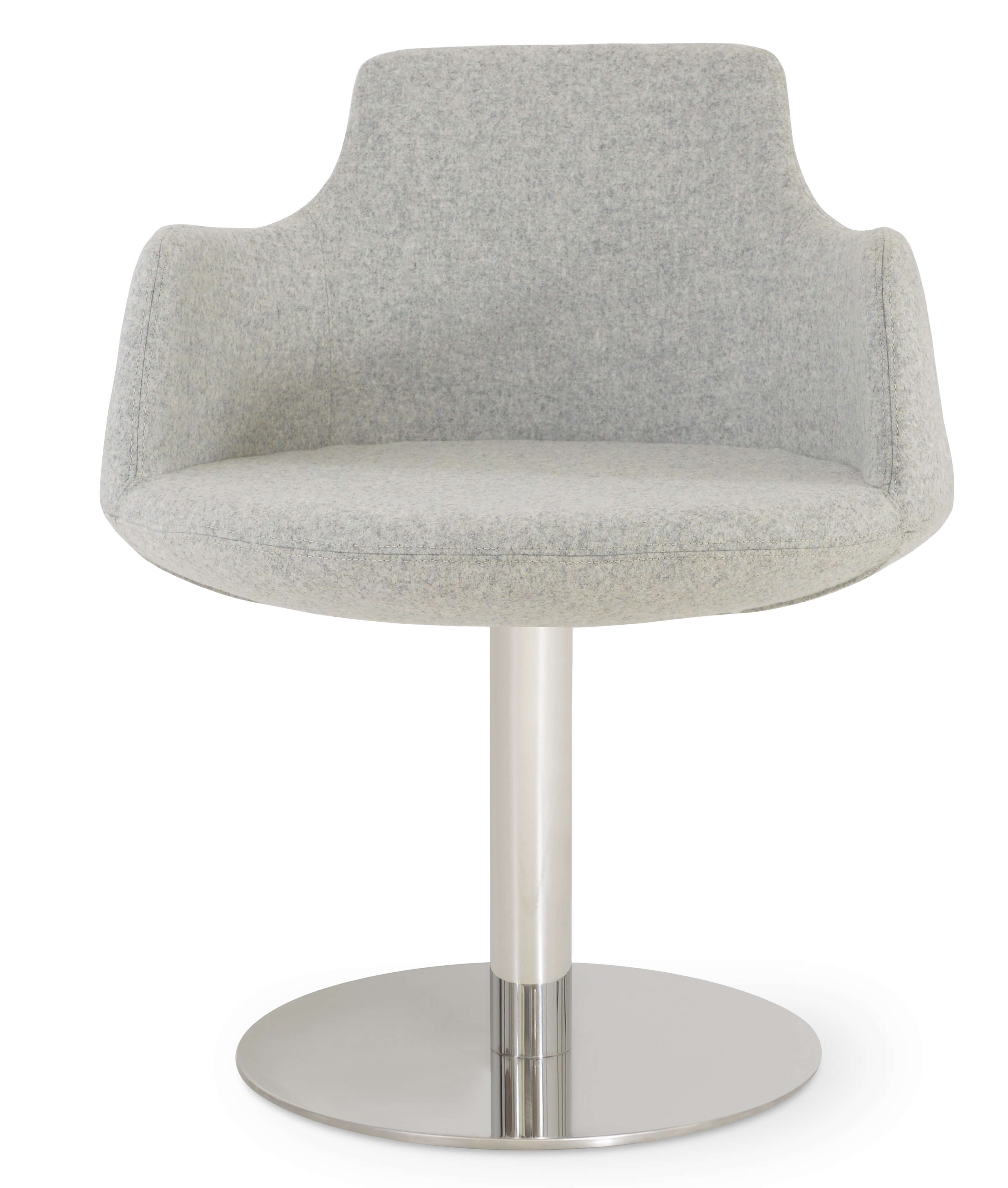 Dervish Round Swivel Dining Chair