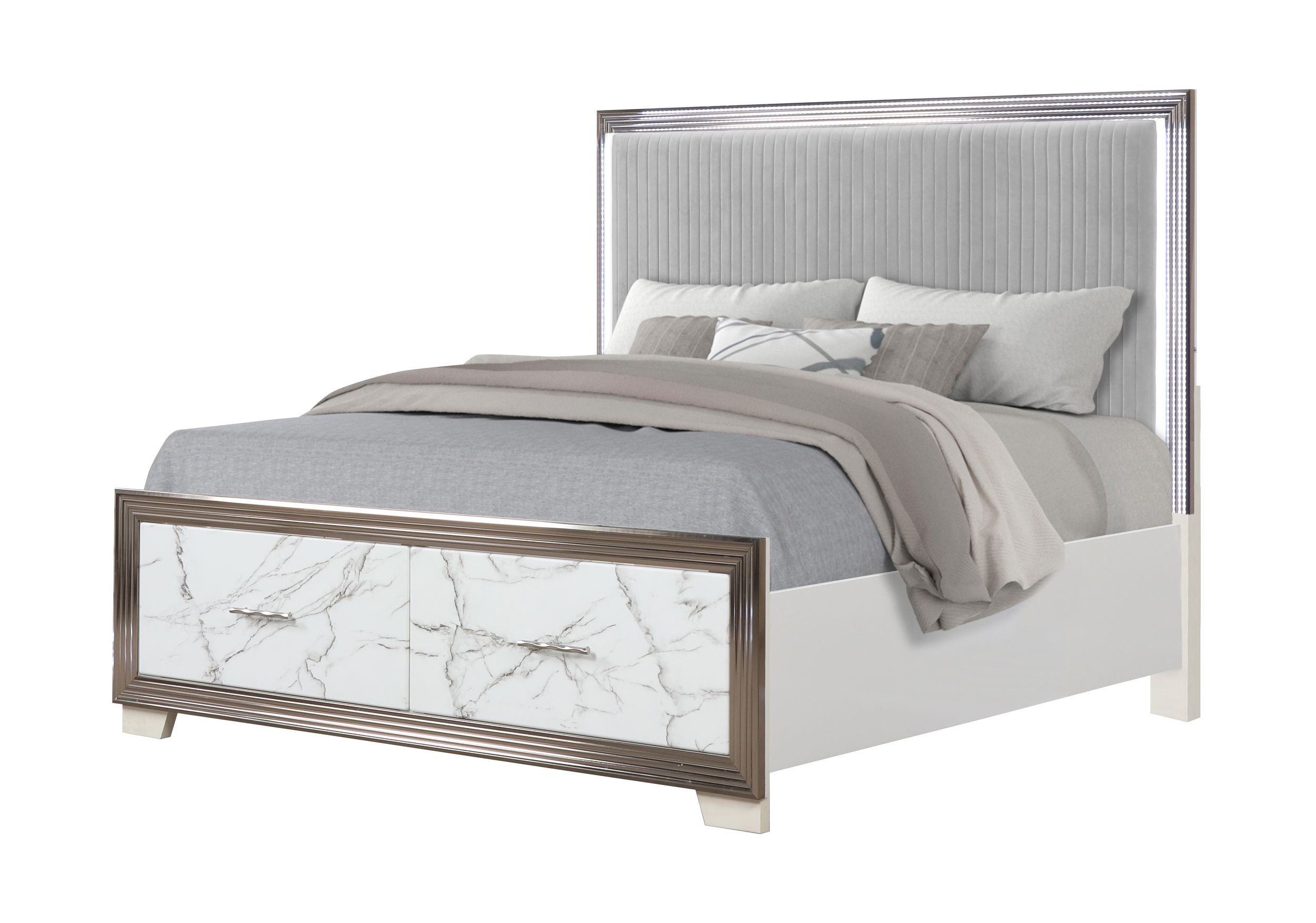 Desire Modern Contemporary King White Bedroom