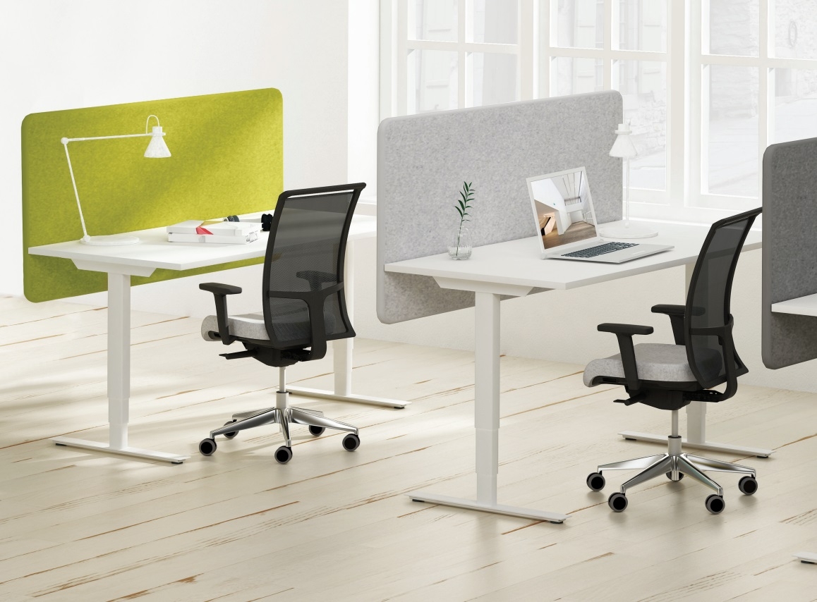 Desk 760 Fabric Acoustic Desk Screen (w/Fittings) for 55.1" Nova U/A/O/H Desk