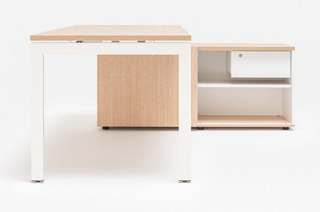 Ogi U Office Desk w/Managerial Cabinet