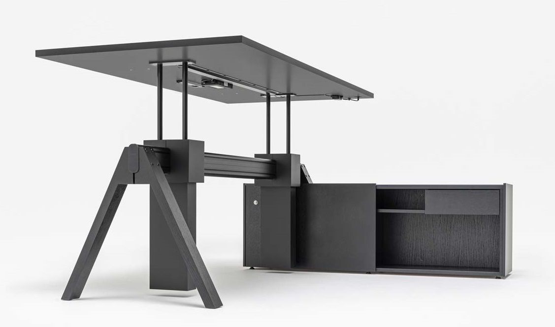 Viga Office Desk Height Adjustment w/Storage
