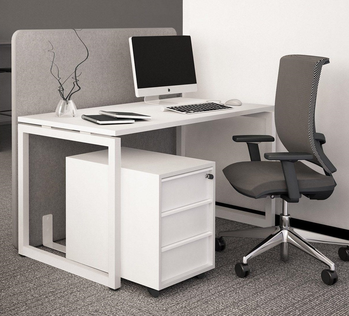 Nova O 70.8" Straight Office Desk w/Metal Frame