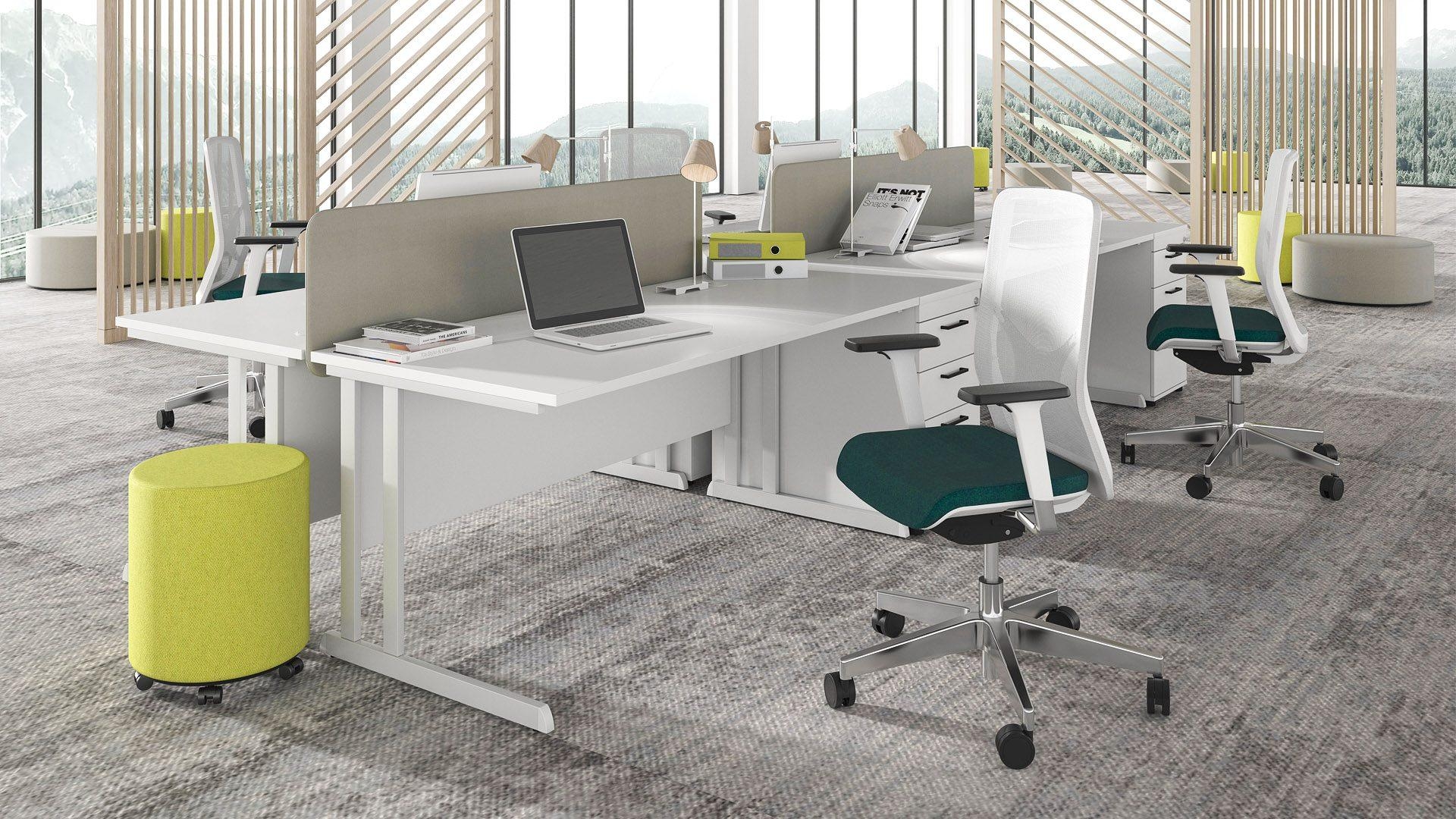 Optima Fabric Desk Screen w/Fittings