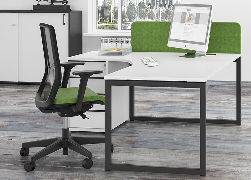 NARBUTAS Nova O 55.1" Crescent Desk