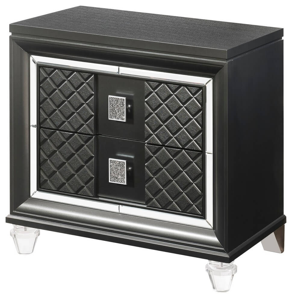 Sawyer PU Storage LED Platform Bedroom Set