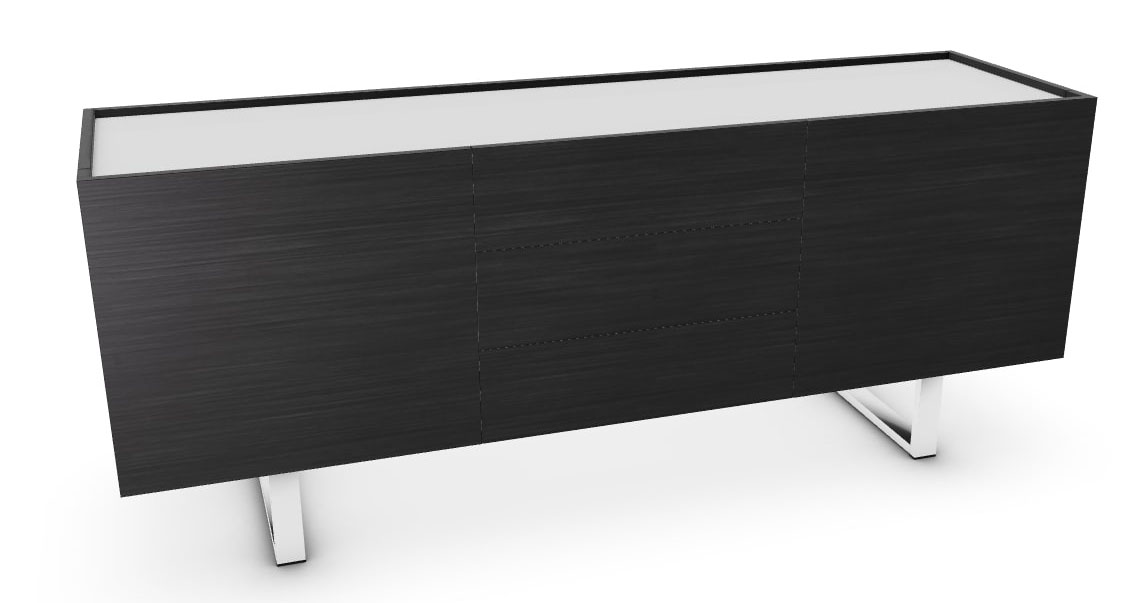 Horizon Ceramic/Wood/Metal Customizable Sideboard w/2 Doors & 3 Drawers & Metal Base