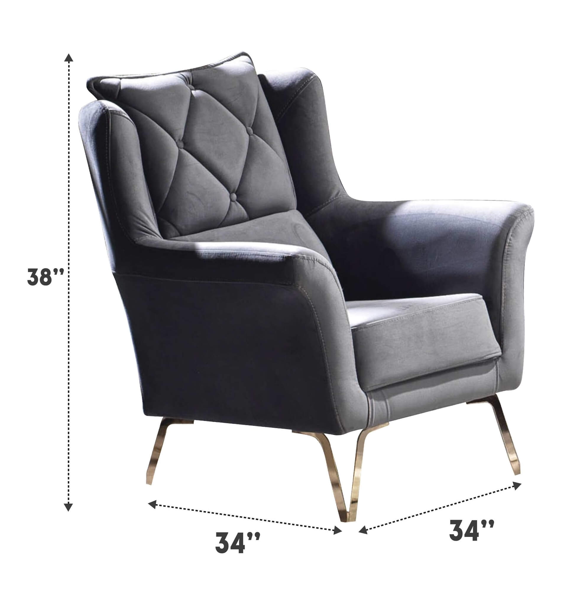 Diamond Velvet Armchair