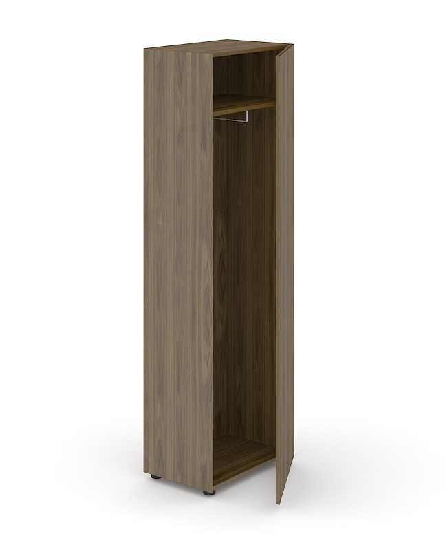 Air Wood Veneer Office Wardrobe w/Metal pull-out Hanging Rail