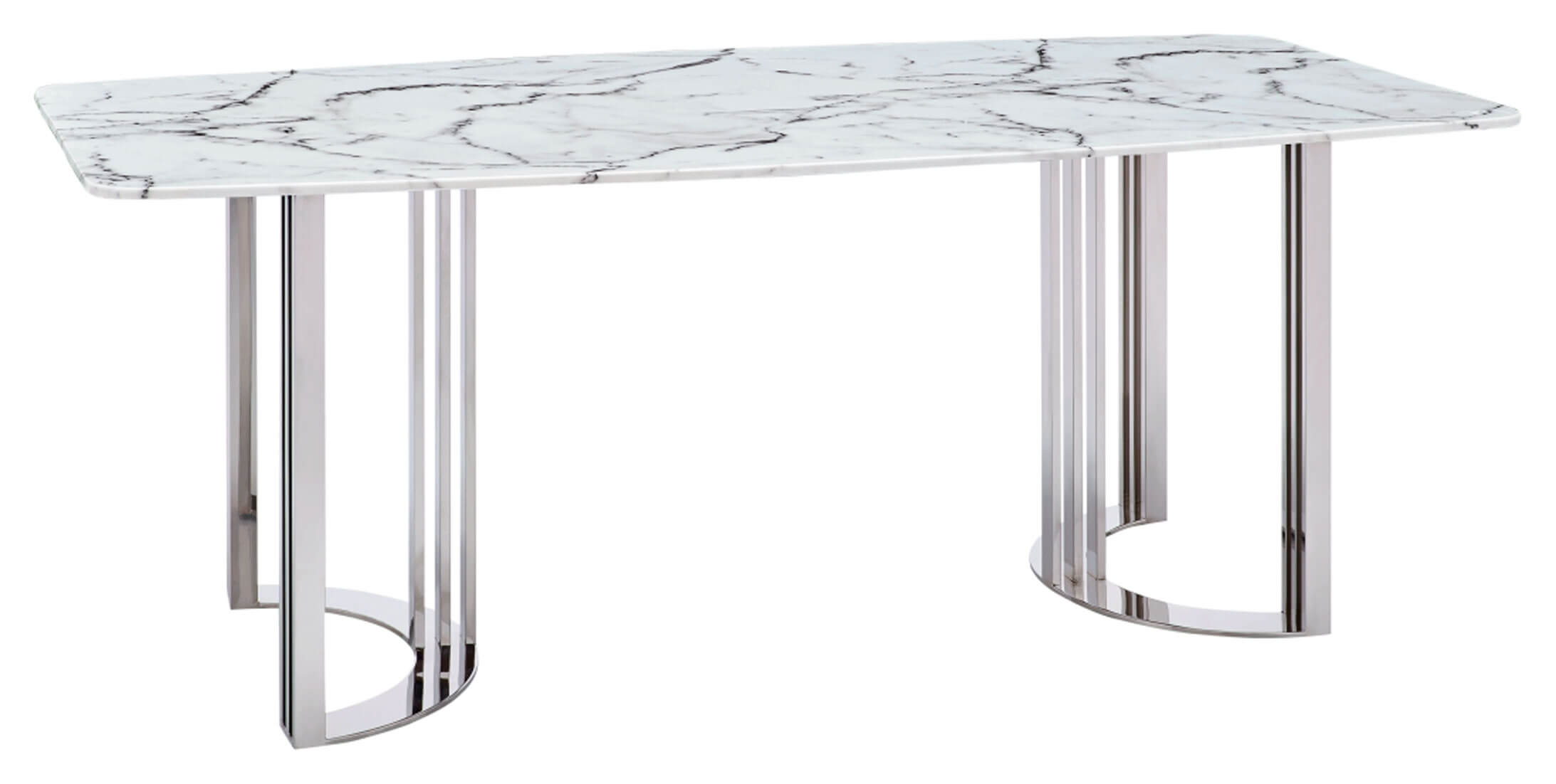 131 Modern Rectangle Marble Top Dining Table with Base