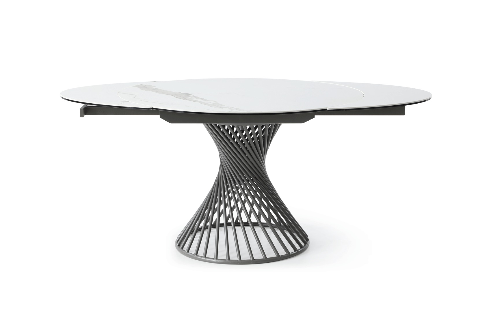 9034 Glass/Ceramic Extendable Round Dining Room Set