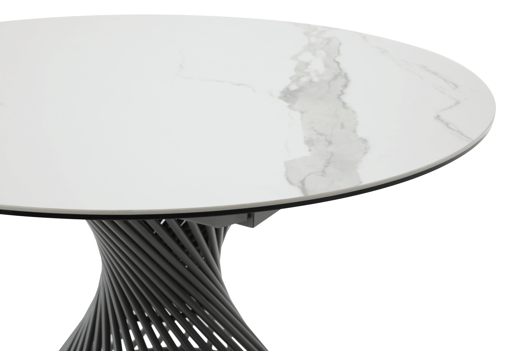 9034 Glass/Ceramic Extendable Round Dining Room Set
