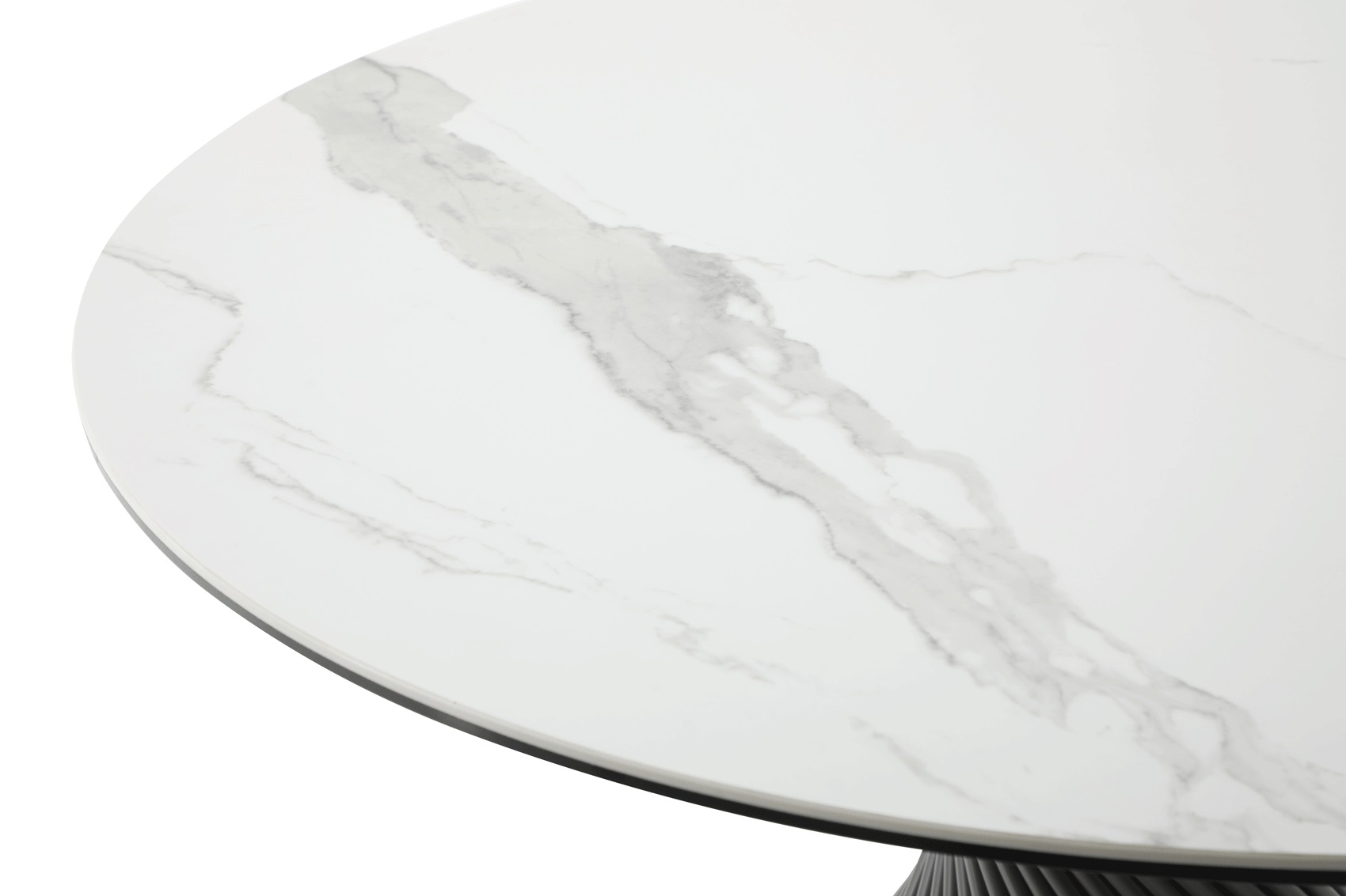 9034 Glass/Ceramic Extendable Round Dining Table