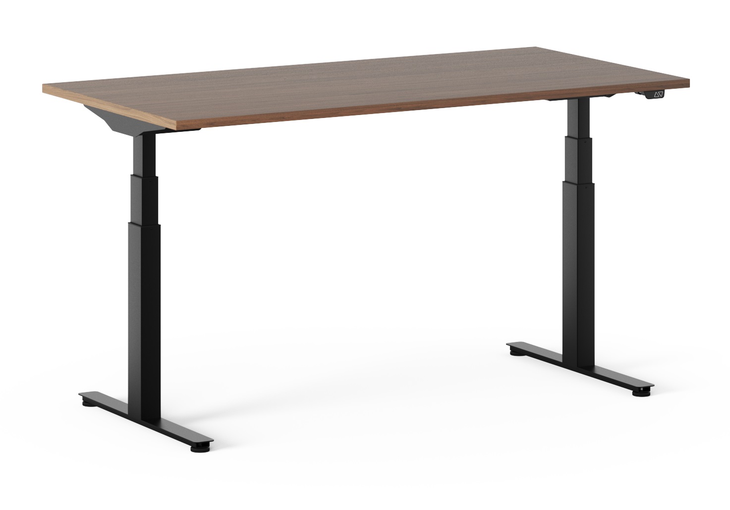 Q-Active W63" Electric Height Adjustable Office Desk w/Grommet, Cable Tray & Screen