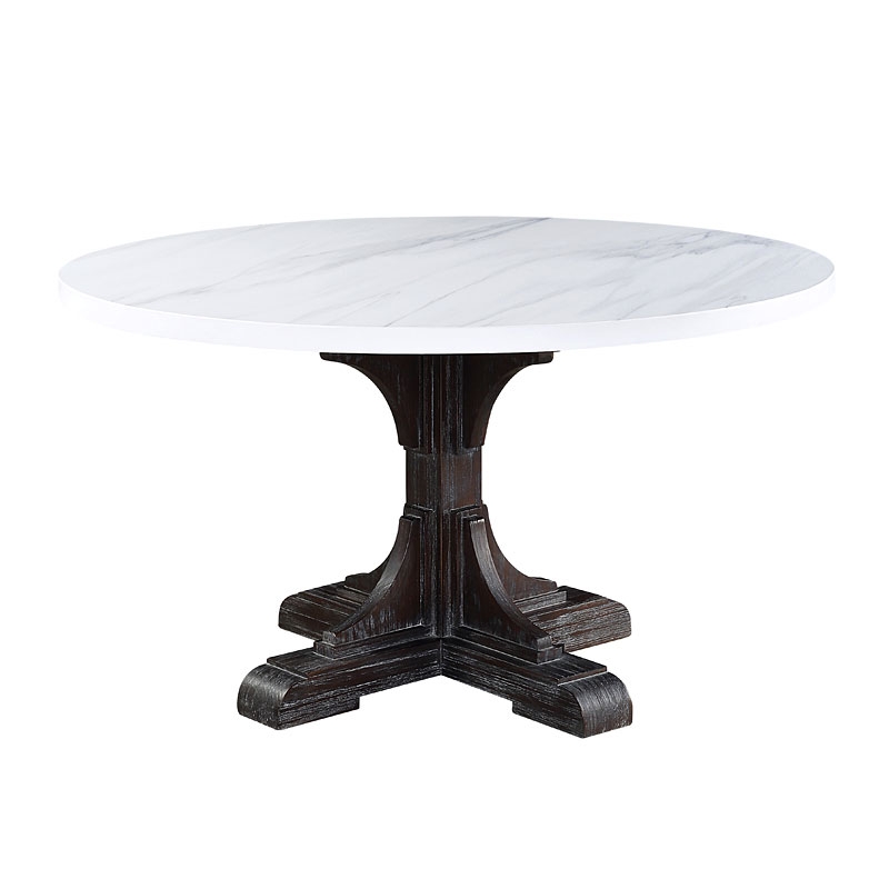 Gerardo Marble/Wood Round Dining Set