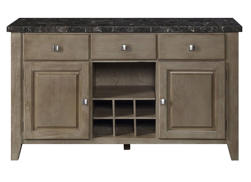 Charnell Marble/Wood Dining Room Set