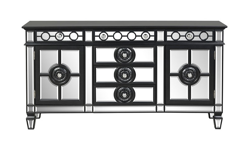 Varian II Mirror/Wood Server w/2 Doors & 6 Drawers