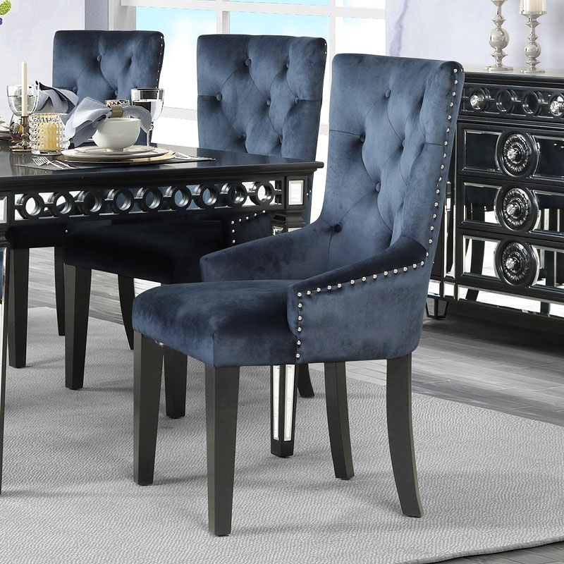 Varian II Velvet/Wood Dining Side Chair