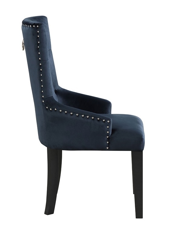 Varian II Velvet/Wood Dining Side Chair