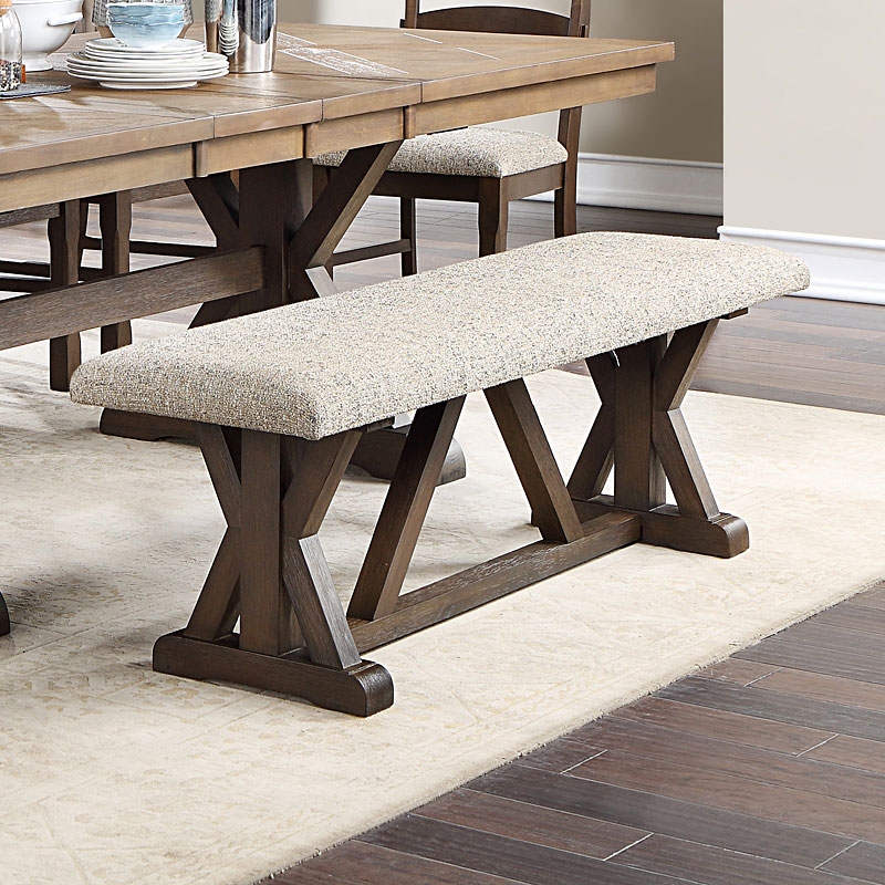 Pascaline Fabric/Wood Dining Bench