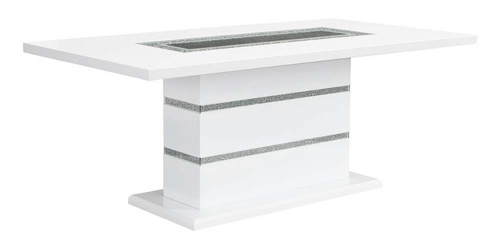 Elizaveta Wood/Glass Dining Table