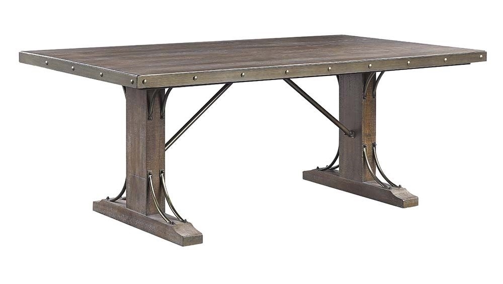 Raphaela Wood/Metal Rectangular Dining Table