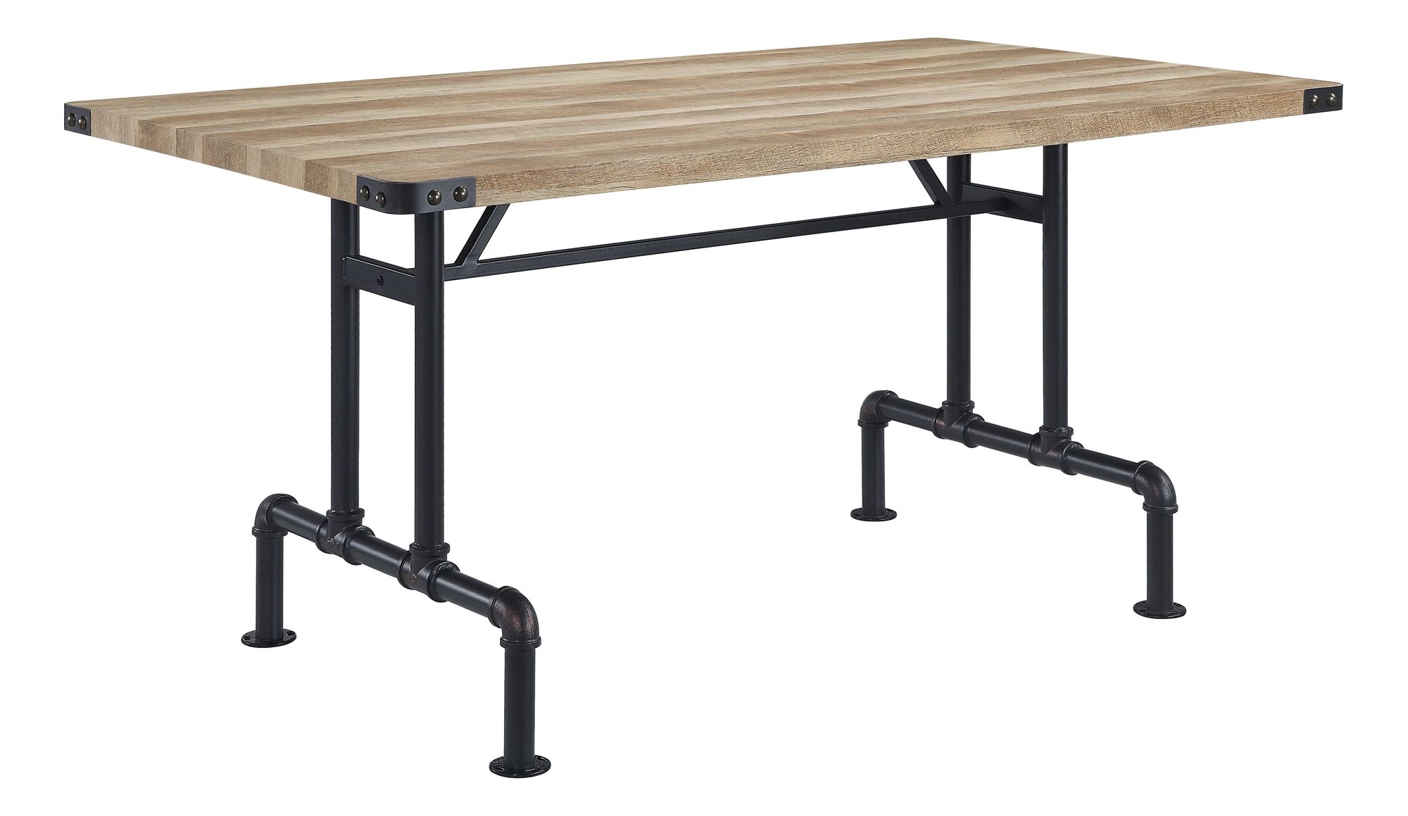 ACME Edina Wood/Metal Rectangular Dining Table